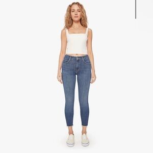 MOTHER Women’s 26 Looker Ankle Fray High-Rise Skinny Jeans - Girl Crush - EUC!